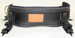 Leather Gut Strap with Nylon Interior and 2  Small D-Rings fall protection equipment
