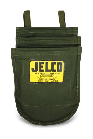 Bolt Bag Triple Pocket in Green Canvas fall protection equipment