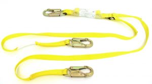 Twin-Leg Energy Absorbing Lanyard with Clear Pack  fall protection equipment
