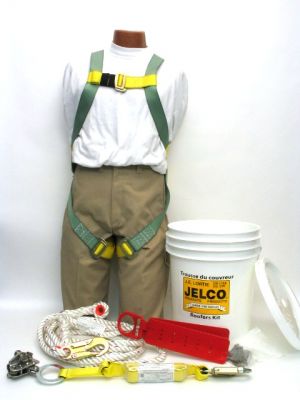 Heavy Duty Re-Usable Roofer's Kit 25ft fall protection equipment