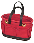 Red Canvas Oval Tool Bucket