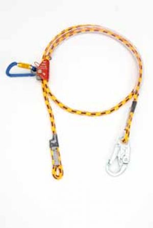 Adjustable Rope Safety with In-Line Adjustor and Steel Snap Hook